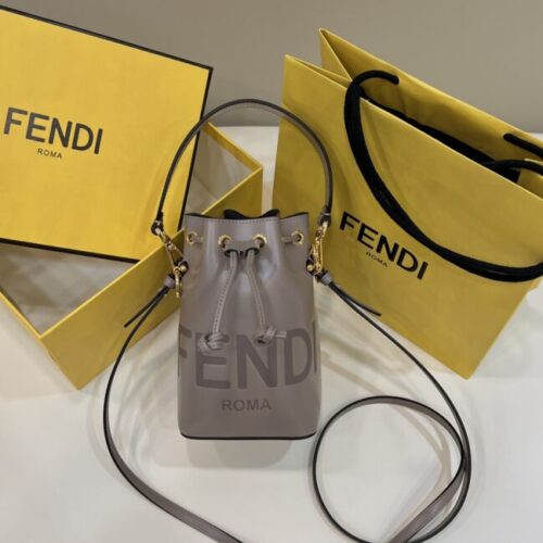 Fendi Tresor Mini Bucket Grey