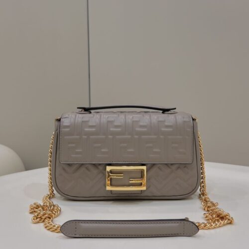 Fendi Baguette  Sliding Chain Beige