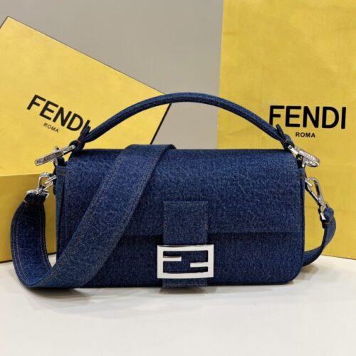 Fendi Baguette Full Blue Denim