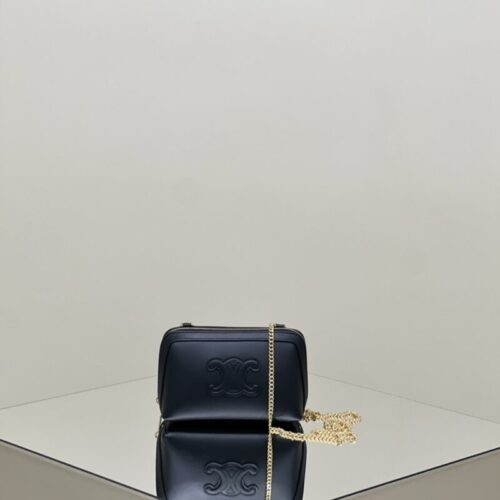 Celine Triomphe Clutch Black