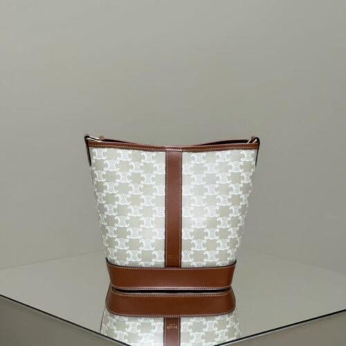 Alternative view of Celine Triomphe Bucket White