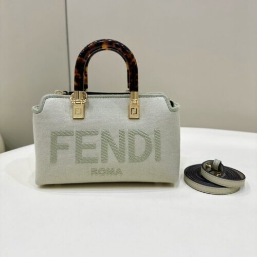 Fendi By The Way Boston   Beige Cotton