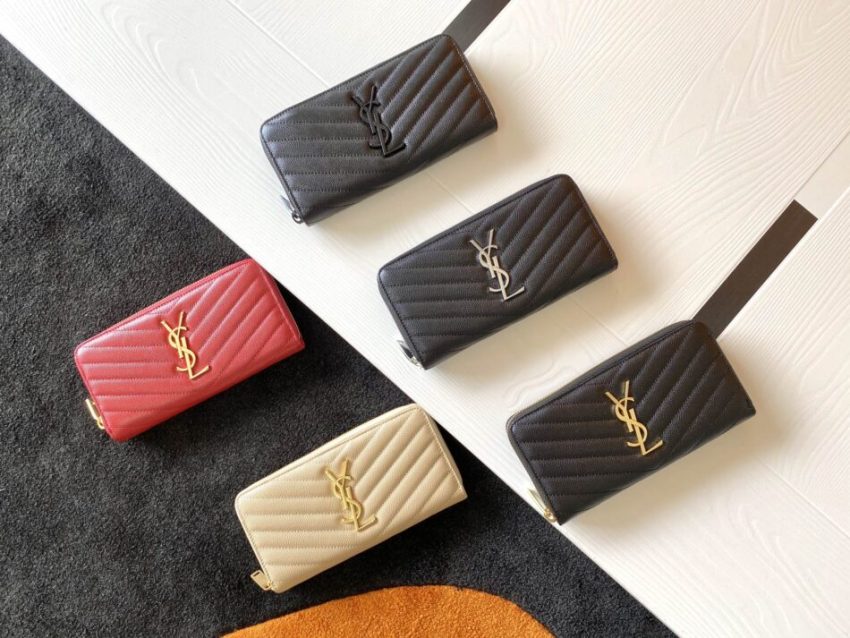 Yves Saint Laurent Long Zippered Wallet