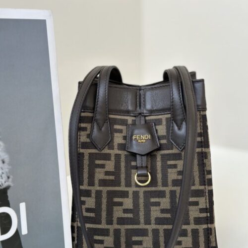 Fendi  Origami Small Brown Cotton