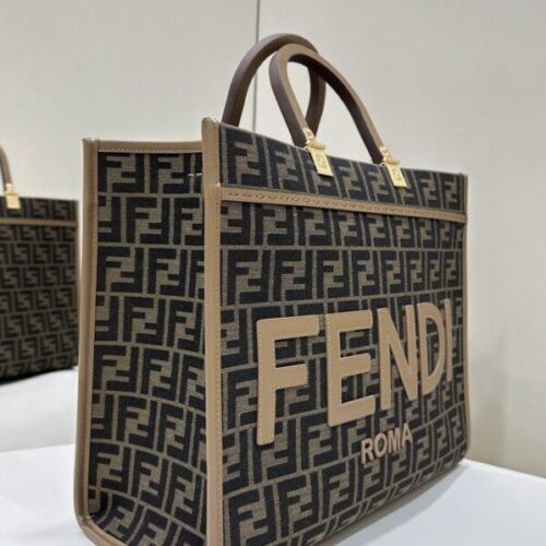 Alternative view of Fendi Sunshine Tote Brown Monogram