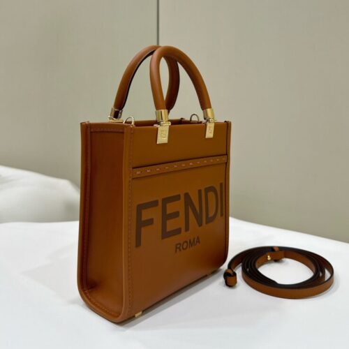 Alternative view of Fendi Mini Tote Brown