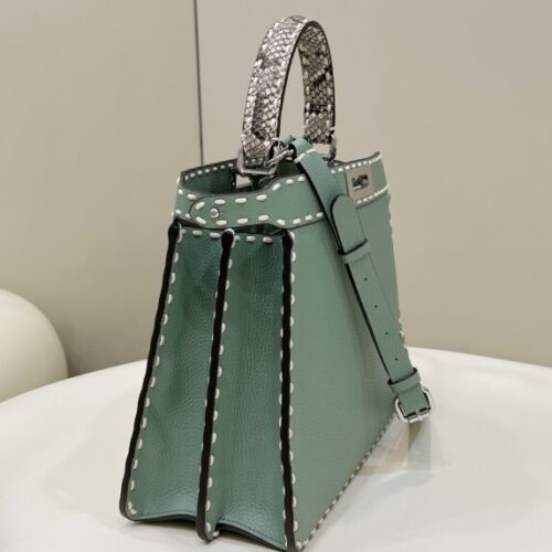 Alternative view of Fendi Peekaboo  Green Python Handle