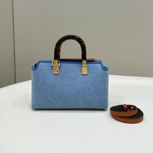 Alternative view of Fendi By The Way Boston   Blue Cotton