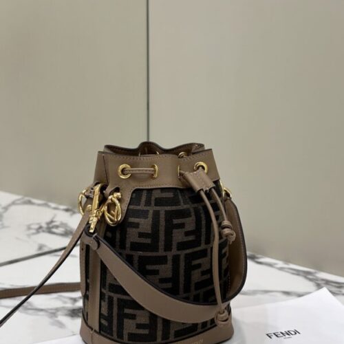 Alternative view of Fendi Tresor Mini Bucket Brown