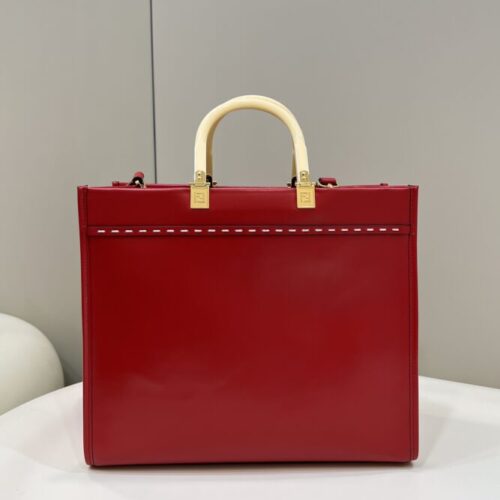Alternative view of Fendi Peekaboo Tote Red