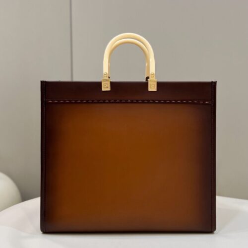 Alternative view of Fendi Peekaboo Tote Brown