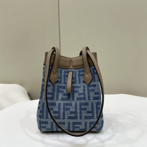 Alternative view of Fendi  Origami Small Blue Cotton