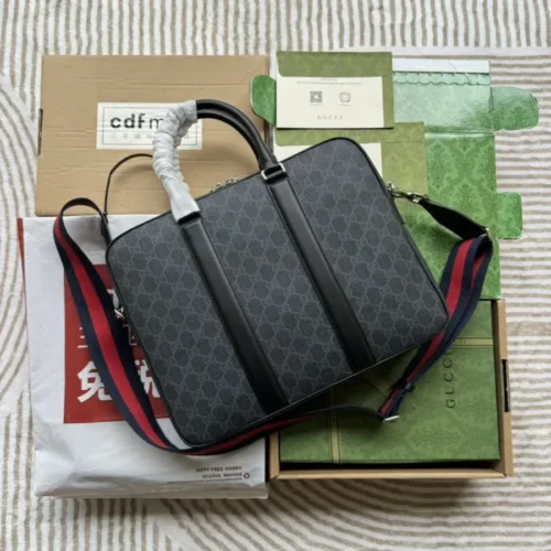 Alternative view of GUCCI GG BLACK BRIEFCASE