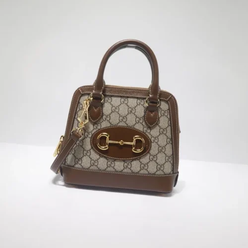 Alternative view of GUCCI HORSEBIT 1955 MINI CANVAS TOTE IN NEUTRALS
