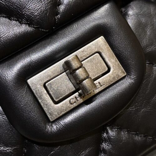 Alternative view of CHANEL 2.55 Bag Black Silver