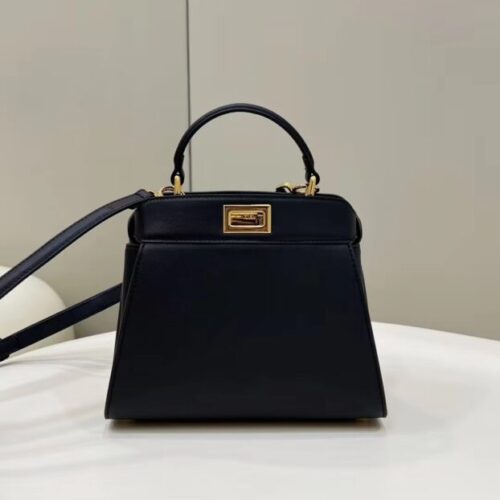 Alternative view of Fendi Peekaboo With Patch Pocket Black