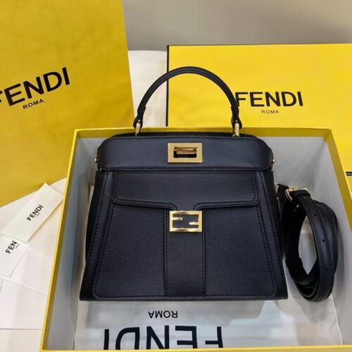 Fendi Peekaboo With Patch Pocket Black