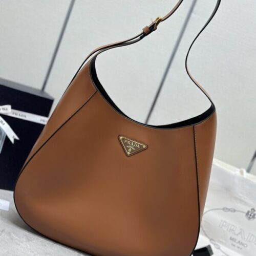 Prada  Cleo Large Brown Bag