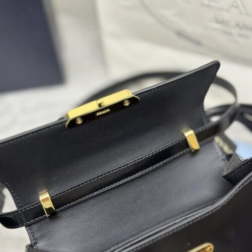 Alternative view of Prada Triangle Leather Handbag Black