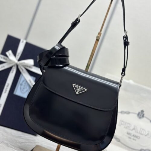Prada  Cleo Black Bag With Flap