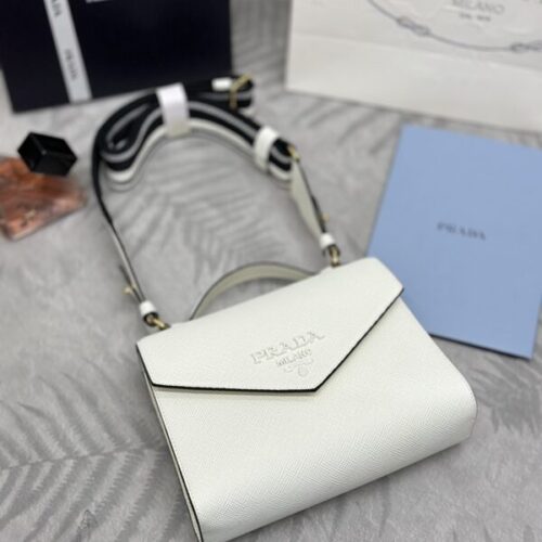 Alternative view of Prada  Saffiano White Envelope
