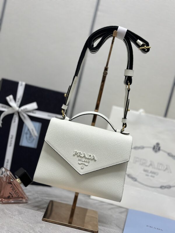 Prada  Saffiano White Envelope
