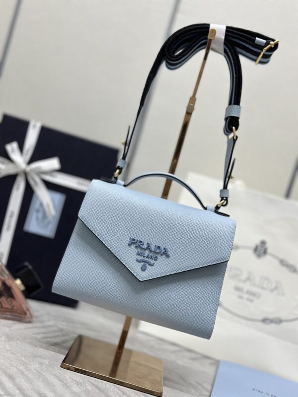 Prada  Saffiano Blue Envelope