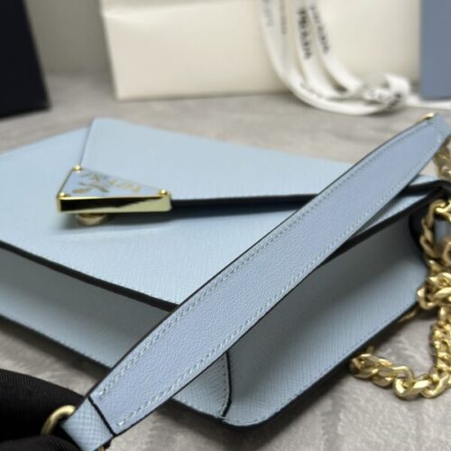 Alternative view of Prada  Saffiano Blue Small Envelope