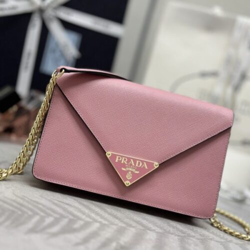 Prada  Saffiano Pink Small Envelope