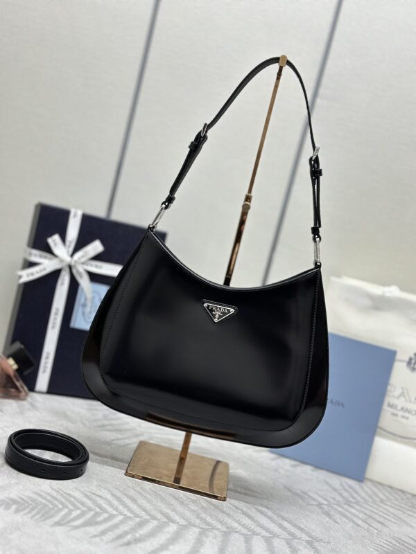 Prada  Cleo Brushed Black Bag