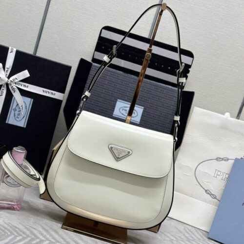 Prada  Cleo White Bag With Flap