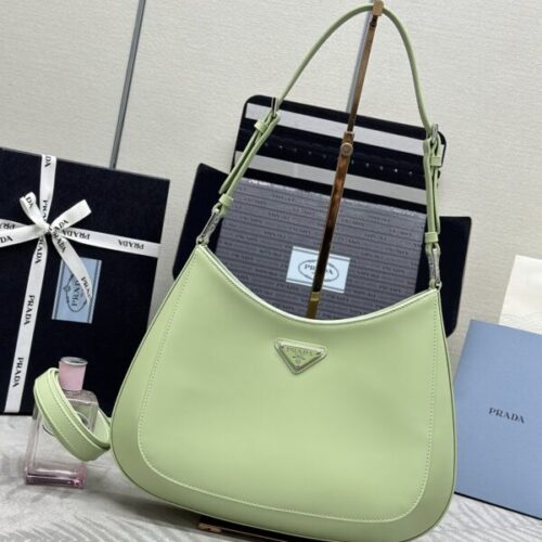 Prada  Cleo Brushed Green Bag