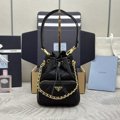 Prada Black Re-Nylon Bucket Bag