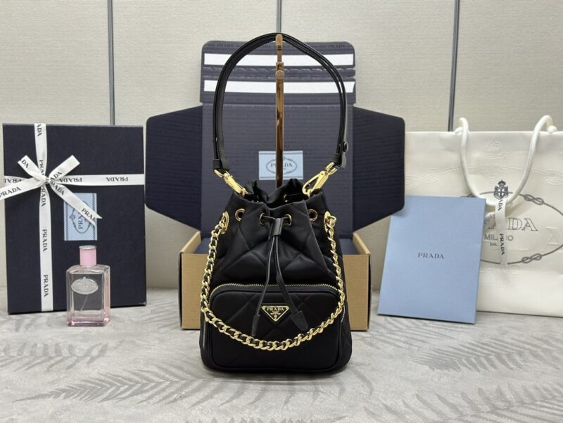 Prada Black Re-Nylon Bucket Bag