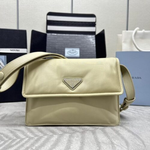 Prada  Re-Nylon Shoulder Bag Milk Tea