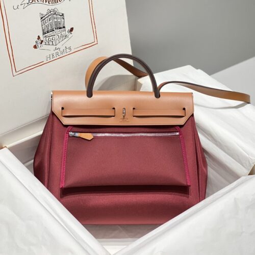 Alternative view of Hermes Herbag 31cm Bordeaux Red