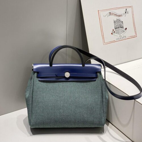 Hermes Herbag 31cm Green
