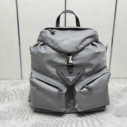 Prada Re-Nylon Grey Backpack