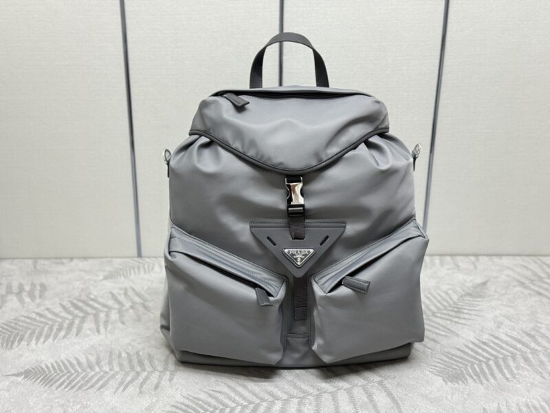 Prada Re-Nylon Grey Backpack