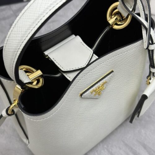Alternative view of Prada  Saffiano Black Bucket White