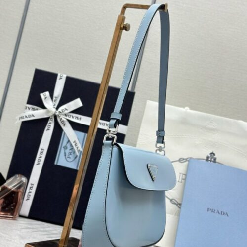 Alternative view of Prada  Cleo Medium Blue Bag With Flap