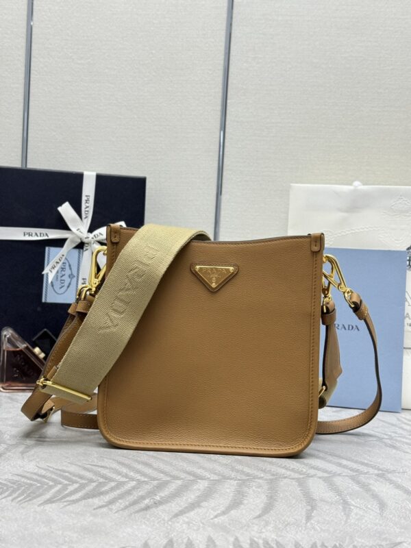 Prada  Saffiano Small Tote Black Brown