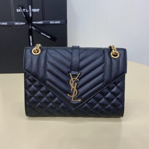 YSL Envelope Crossbody Black