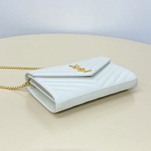 Alternative view of YSL Envelope Clutch White