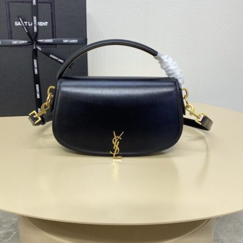 YSL Voltaire Top Handle Black