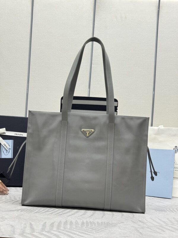 Prada  Antique Nappa  Tote Grey