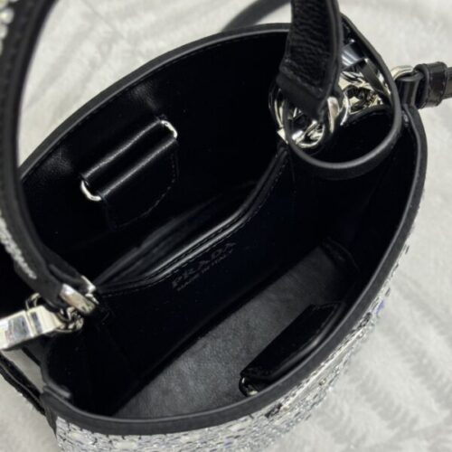 Alternative view of Prada  White Crystal Bucket Bag
