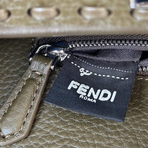 Alternative view of Fendi Peekaboo Khaki Python Handle