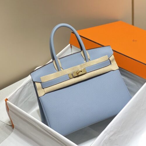 Hermes Birkin Linen Blue
