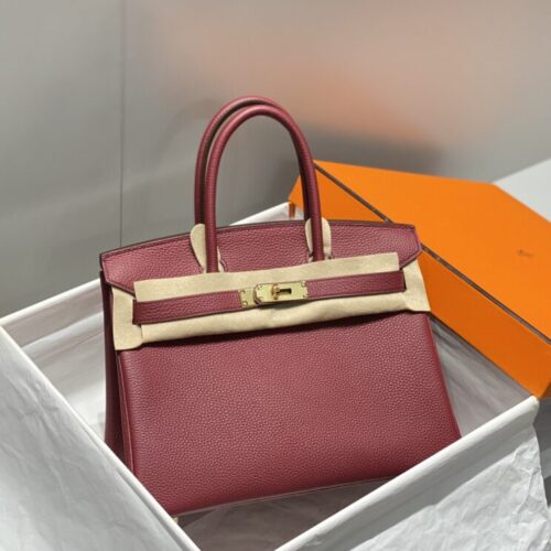 Hermes Birkin Bordeaux Red